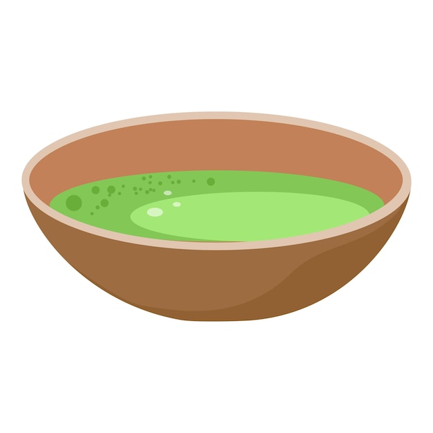 Cartoon bowl of green soup