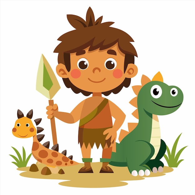 a cartoon boy with a dragon and a dragon