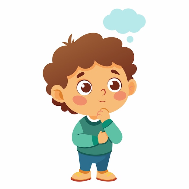 a cartoon of a boy with his hands in his pockets