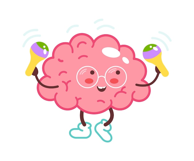 Cartoon brain child Vector illustration