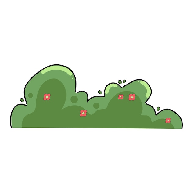 Cartoon bush illustration