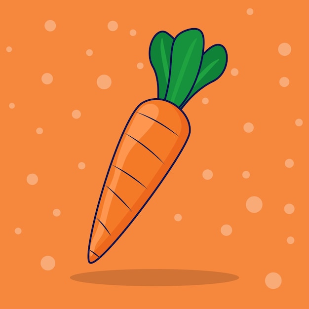 Cartoon carrot vegetable vector illustration concept vegetable object flat isolated vector