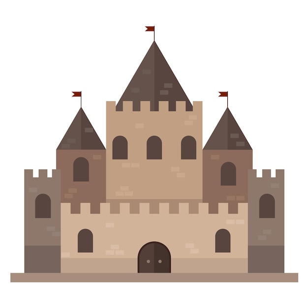 Cartoon castle flat design Vector illustration eps10