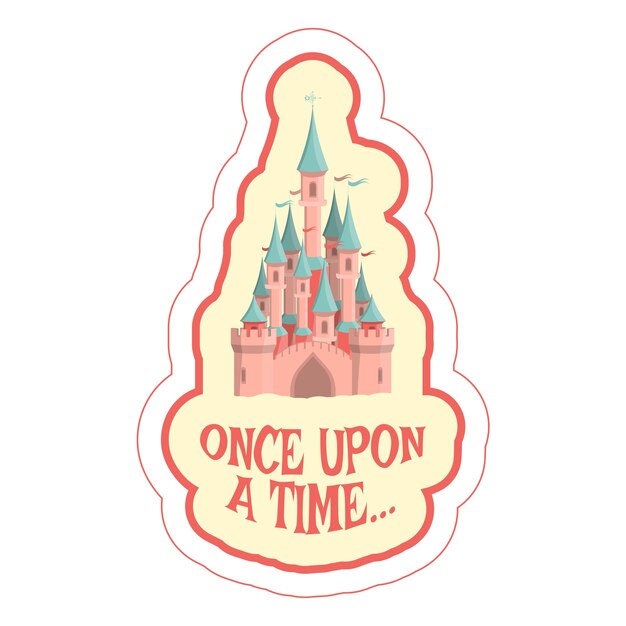  Cartoon castle sticker