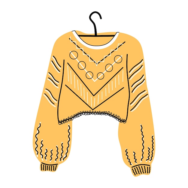 Cartoon casual boho vintage sweater