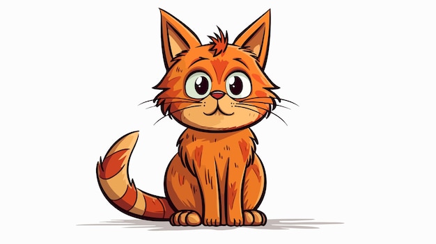 a cartoon of a cat with big eyes and a yellow eyes