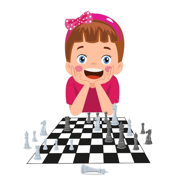 Cartoon Character Playing Chess Game