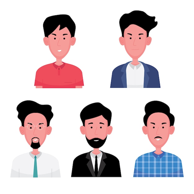 A cartoon of character set of business man