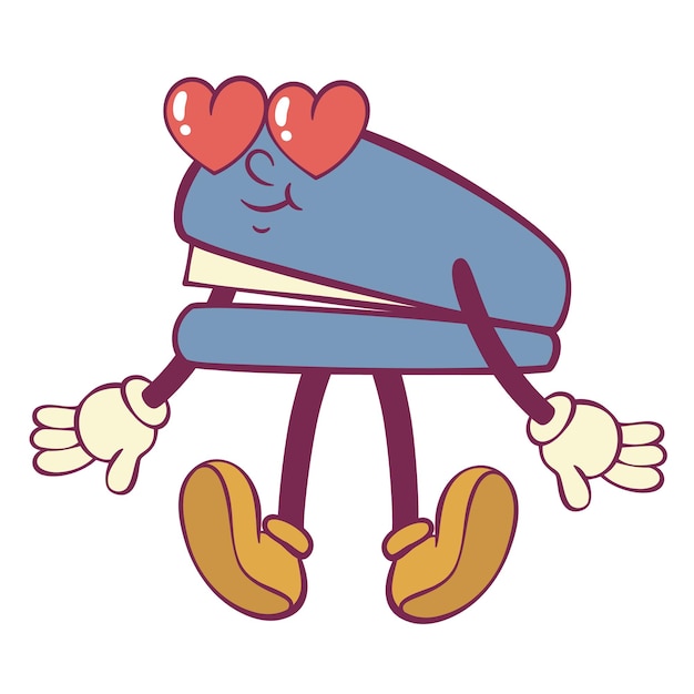 Vector a cartoon character with a blue shirt that says  i love you