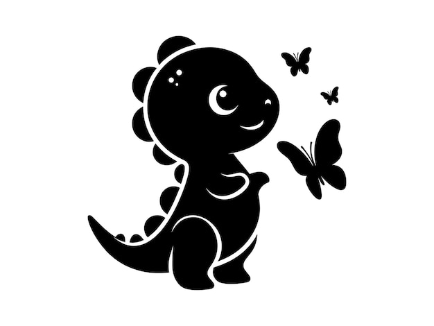 a cartoon character with butterflies and a butterfly