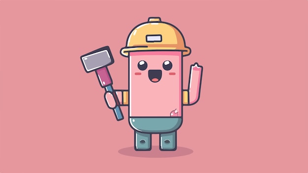 cartoon character with a hammer and a hammer