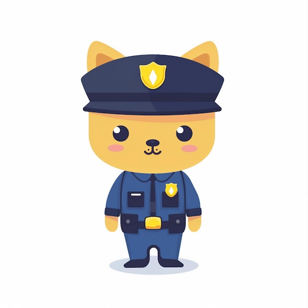 a cartoon character with a police uniform and a police officer on it