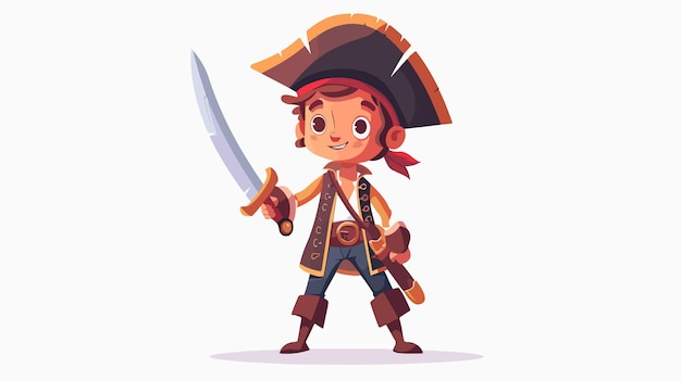 a cartoon character with a sword in his hand