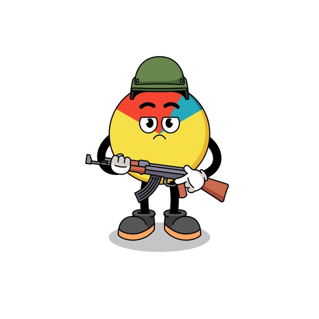 Cartoon of chart soldier character design