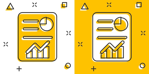 Cartoon checklist icon in comic style Document check illustration pictogram Diagram graph sign splash business concept