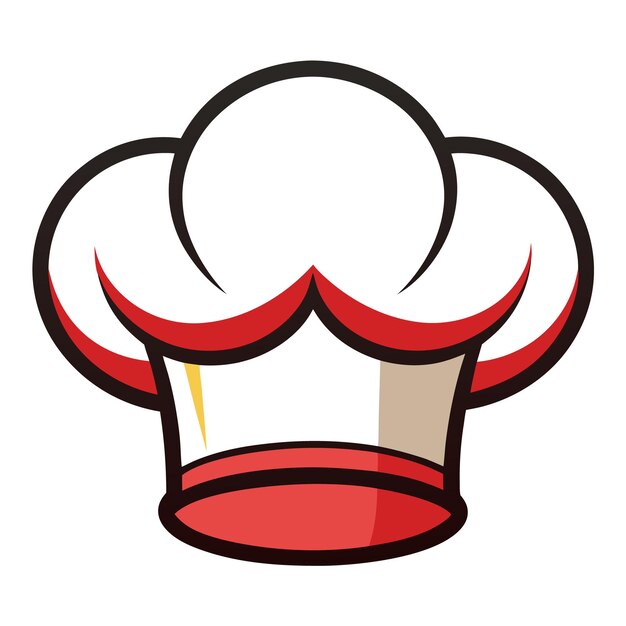 Vector cartoon chef hat vector for art kitchen design and cooking clipart illustrations