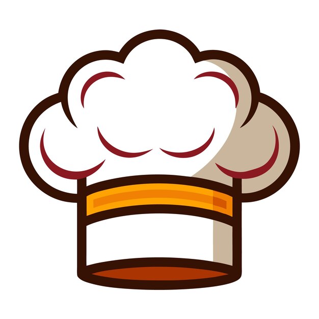 Vector cartoon chef hat vector for art kitchen design and cooking clipart illustrations