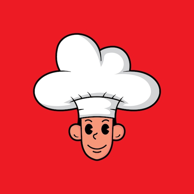 Vector a cartoon chef hat with a white chef hat on it