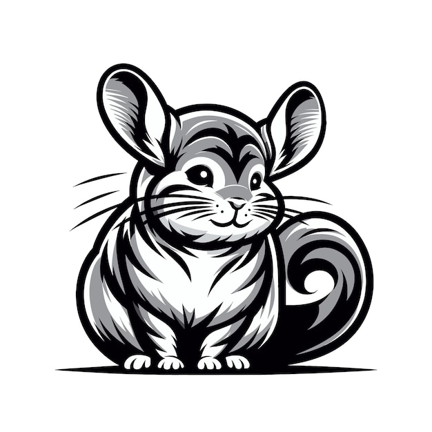 Vector cartoon chinchillas vector illustration