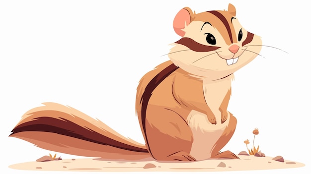 a cartoon of a chipmunk with a face and a smiling face