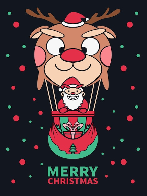 Cartoon Christmas Eve Santa Claus Illustration Design