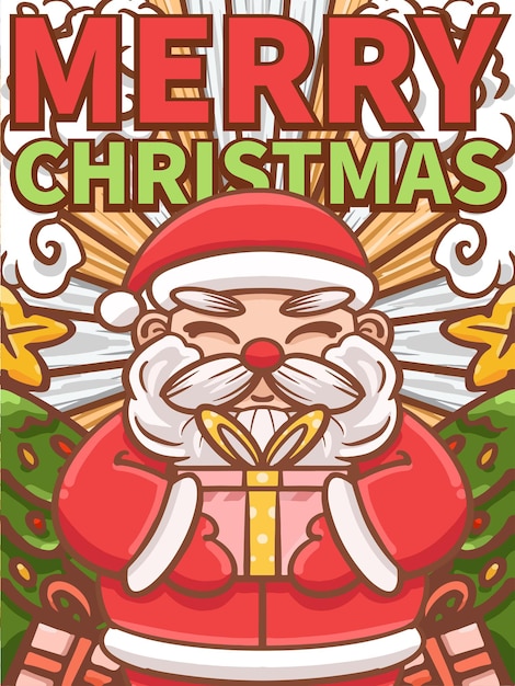 Cartoon Christmas Eve Santa Claus Illustration Design