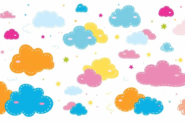 Cartoon Clouds Design Elements