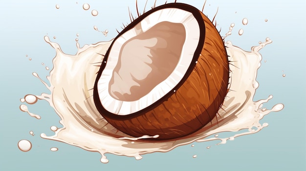 a cartoon of a coconut with the words coconut on it