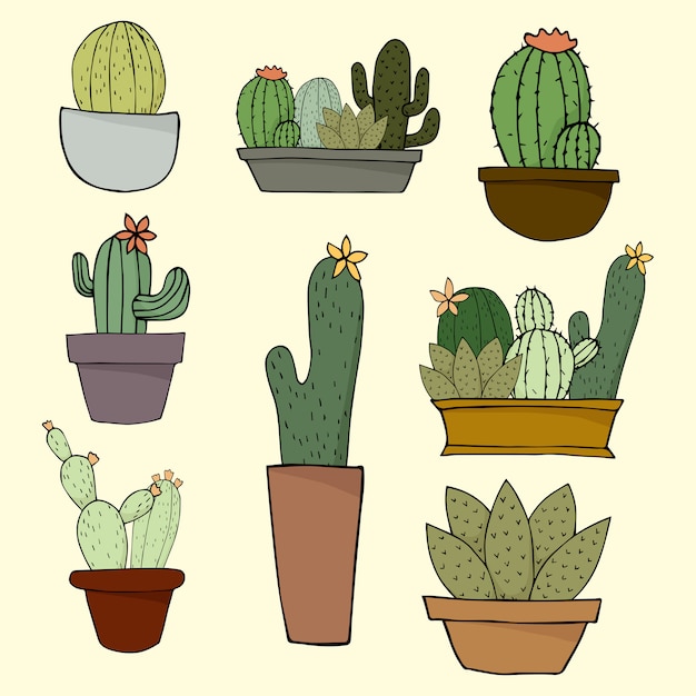 Cartoon Collection of Cactus