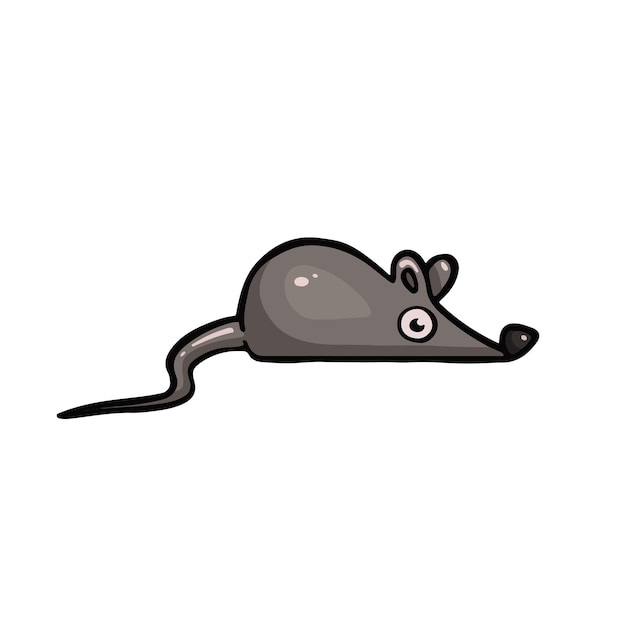 Cartoon colored mouse rat vector