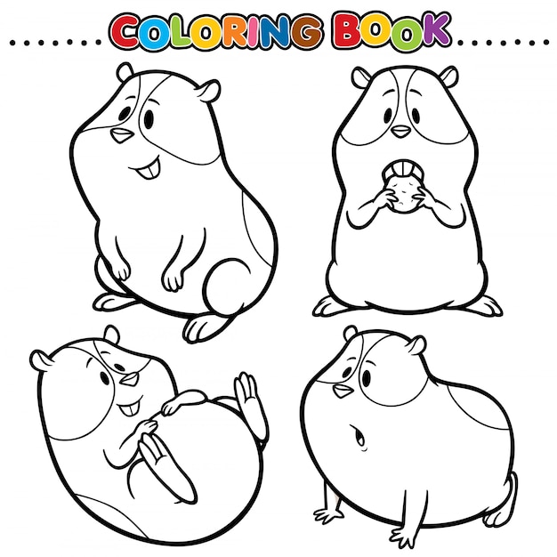 Cartoon Coloring Book - Hamster