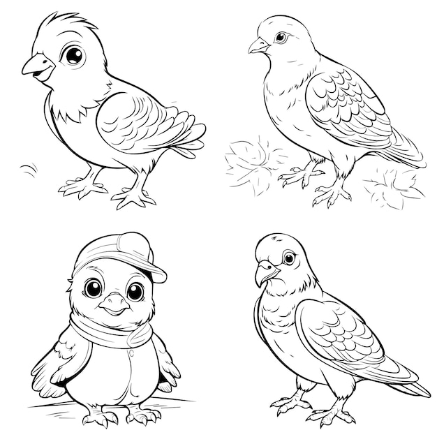 cartoon coloring page vector graphic