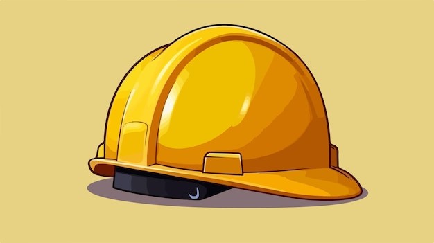 Vector cartoon construction helmet icon isolated vector illustration