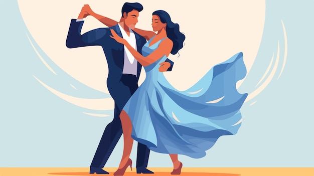 a cartoon of a couple dancing on the beach