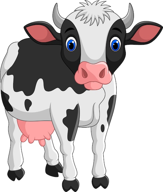 Cartoon cow isolated on white background