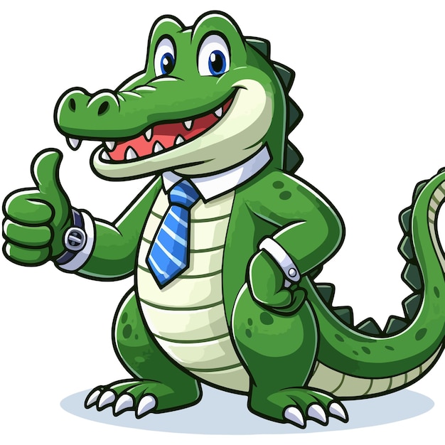 Cartoon crocodile mascot