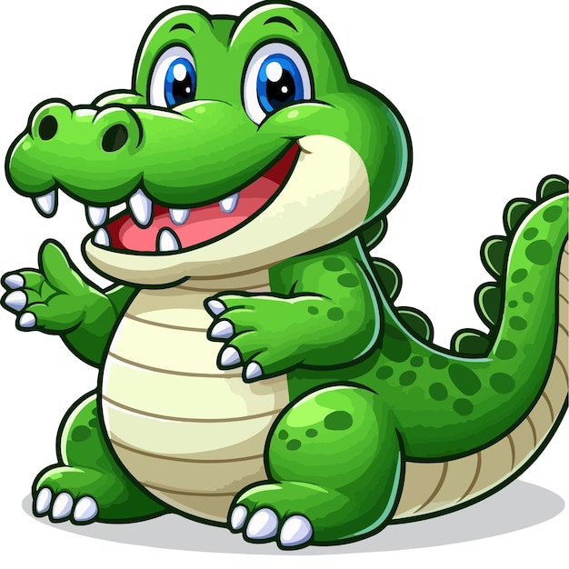 Vector cartoon crocodile mascot