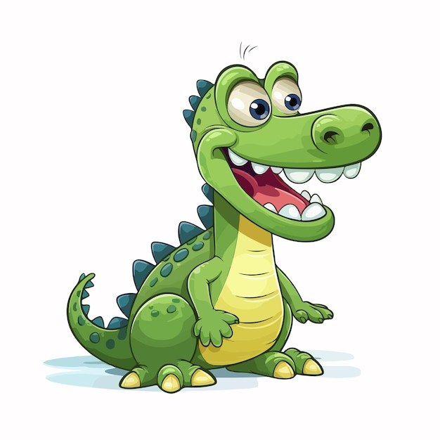 Cartoon Crocodile Vector Illustration