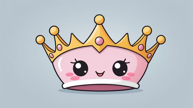 Vector cartoon crown illustration on plain background