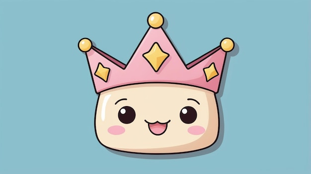 Vector cartoon crown illustration on plain background