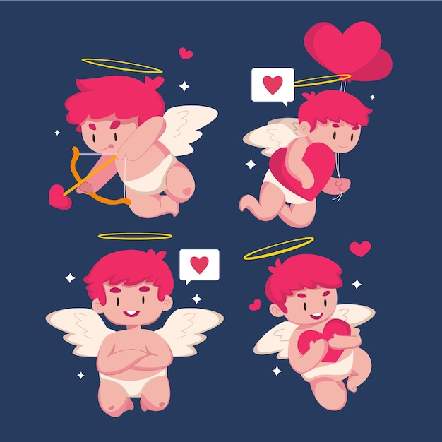 Cartoon cupid character collection