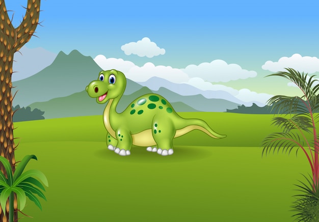 Cartoon cute dinosaur