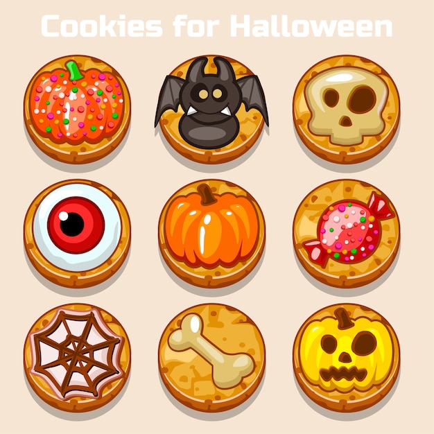 Cartoon Cute funny Halloween Cookies