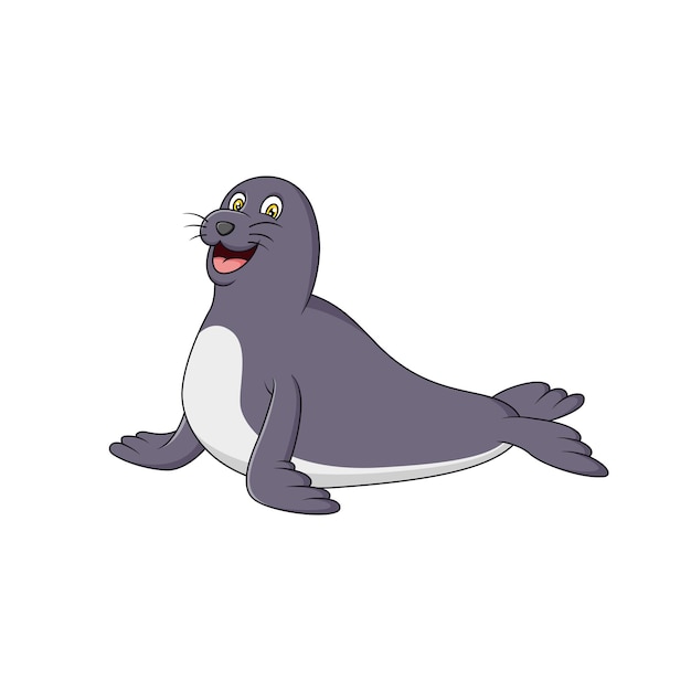 Cartoon cute sealVector illustrationCute animal cartoon