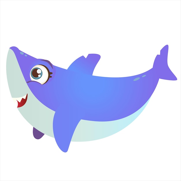 cartoon cute vector shark