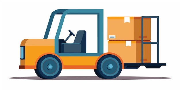 a cartoon of a delivery truck with a box on the front