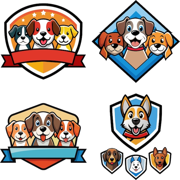 cartoon dog logos collection