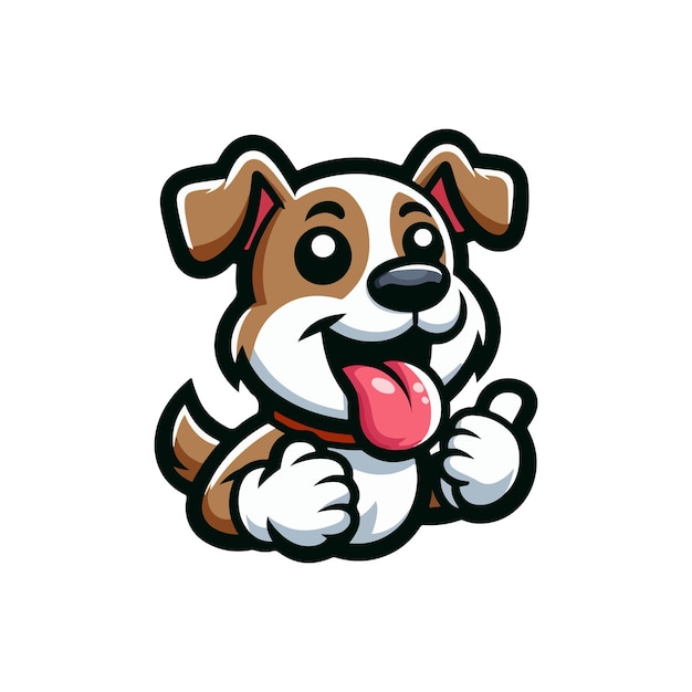 Vector cartoon dog mascot logo