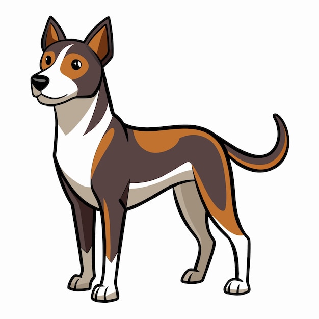 Cartoon dog or puppy character design Flat Illustration