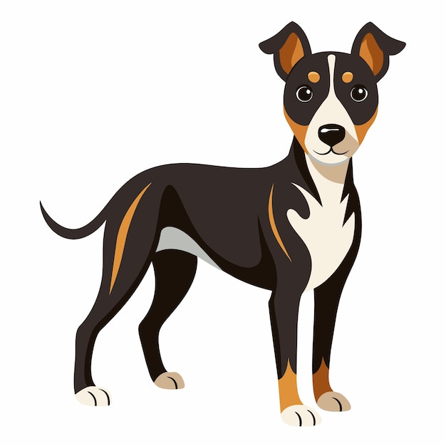 Cartoon dog or puppy character design Flat Illustration